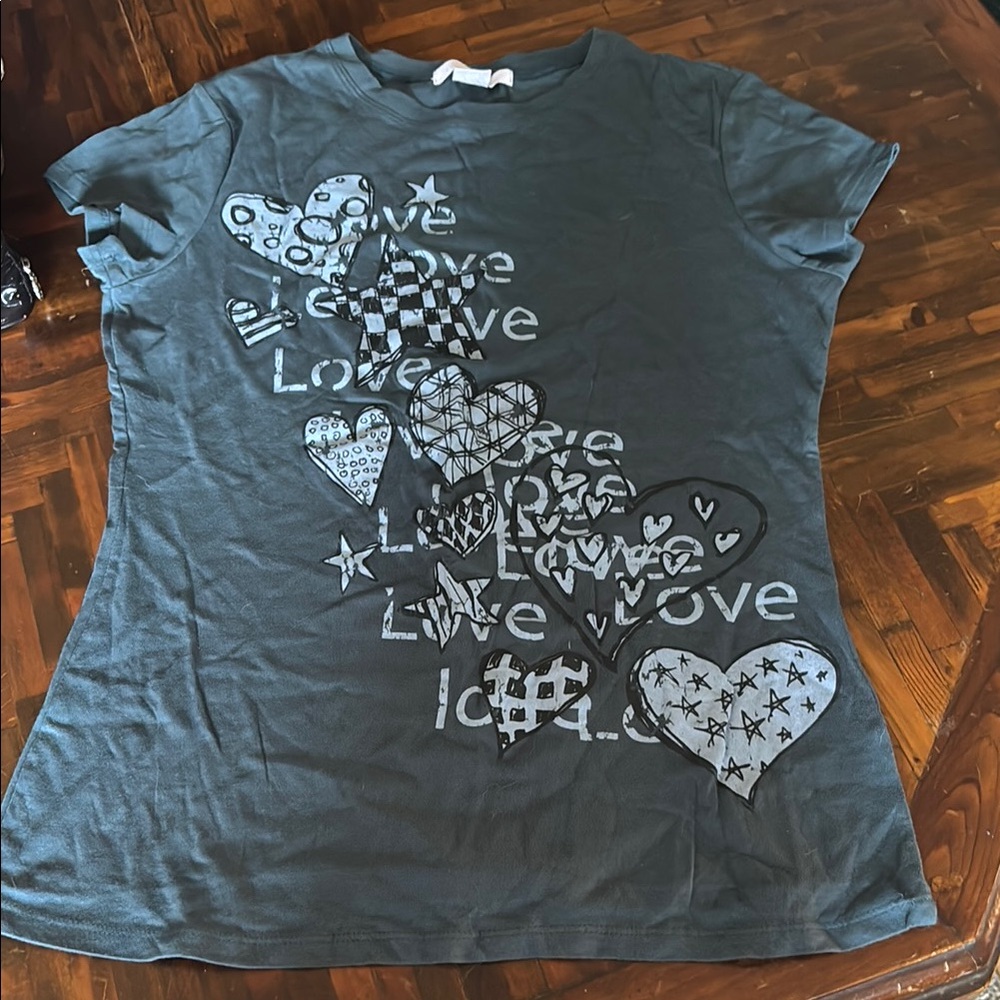 Charlotte Russe Teal T-Shirt